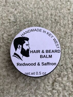 Handmade Key West Hair & Beard Balm Redwood & Saffron